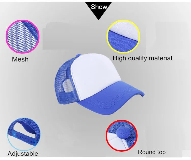 Unisex 5-Panel Mesh Trucker Hat for Men & Women