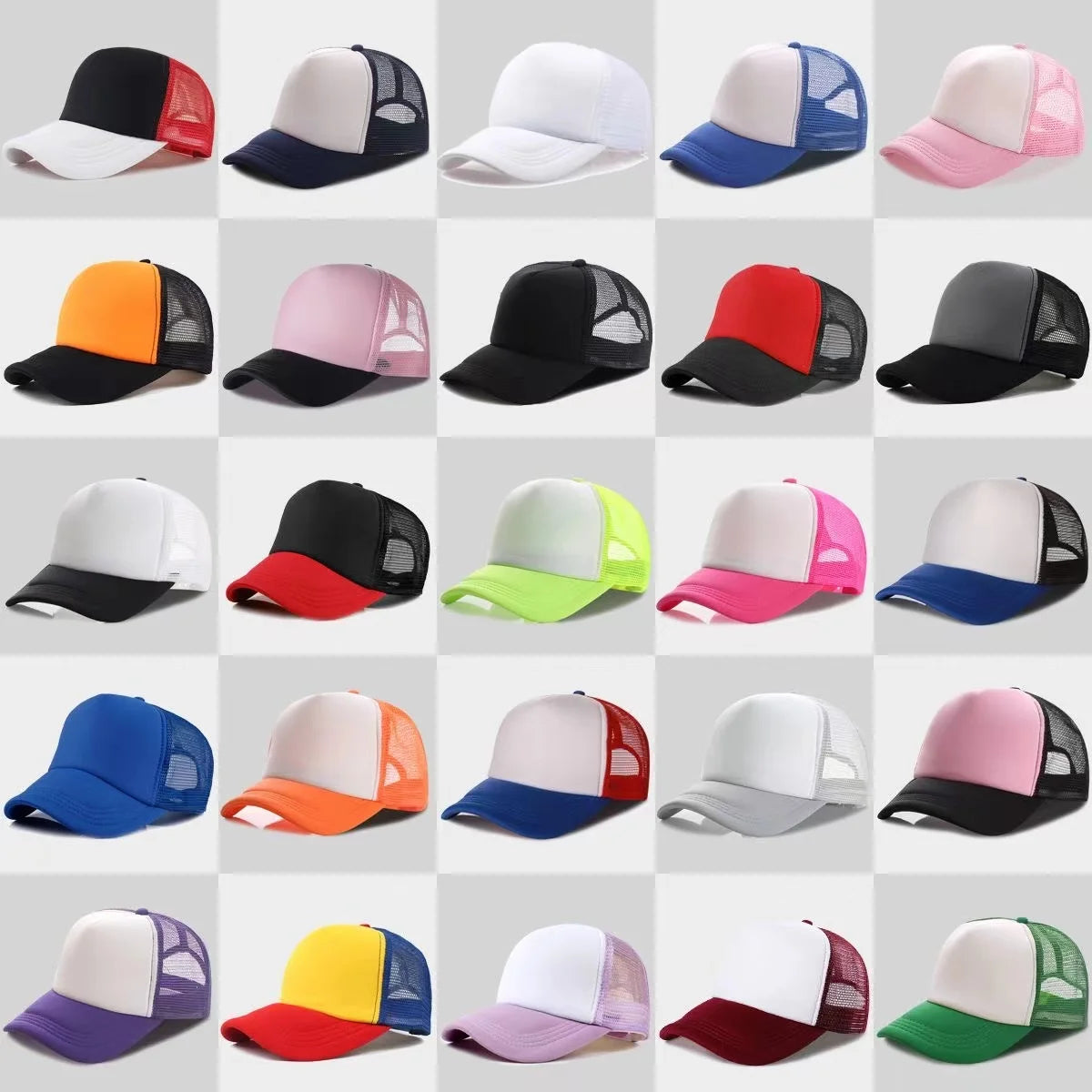 Unisex 5-Panel Mesh Trucker Hat for Men & Women