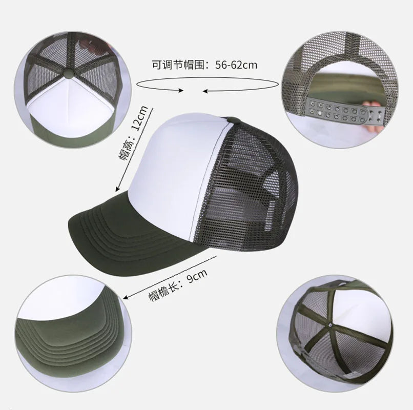 Unisex 5-Panel Mesh Trucker Hat for Men & Women
